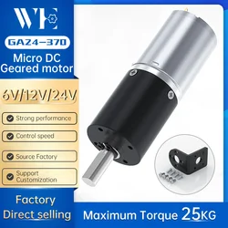 GA24Y-370 Miniatuur Planetaire Tandwielreductiemotor 6v 12V 24V Snelheidsregeling Voorwaarts En Achterwaarts 17 Tpm-2125Rpm Reductor Kleine Motor