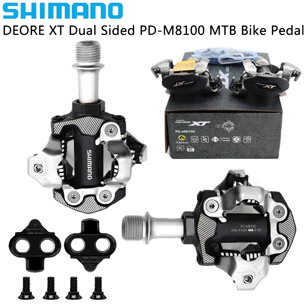 

SHIMANO DEORE XT PD-M8100 самоблокирующаяся велосипедная педаль SPD двухсторонняя гоночная велосипедная педаль MTB оригинальные велосипедные детали