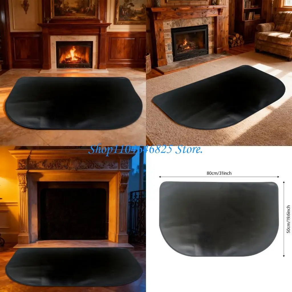 

Indoor Fireplaces Mat Outdoor Flame Resistant Pad Fiberglass Rug Nonslip Fiberglass Floor Protections Rug Mat Enduring