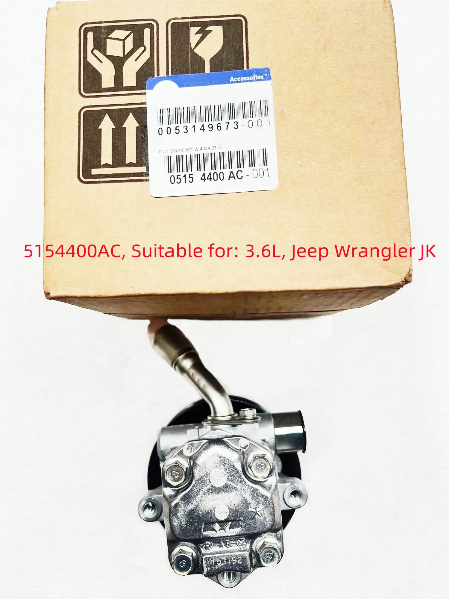 

Power Steering Booster Pump ，5154400AC, Suitable For: 3.6L, WranglerJK,J6， 2012-2019
