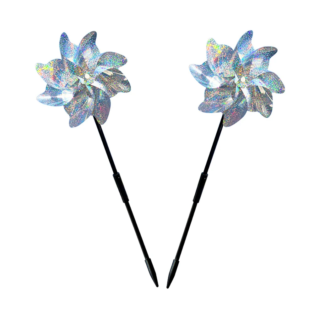 庭の装飾風車はハト、カラスを追い払う、鳥よけ風車、風スピナー、鳥よけ反射風車