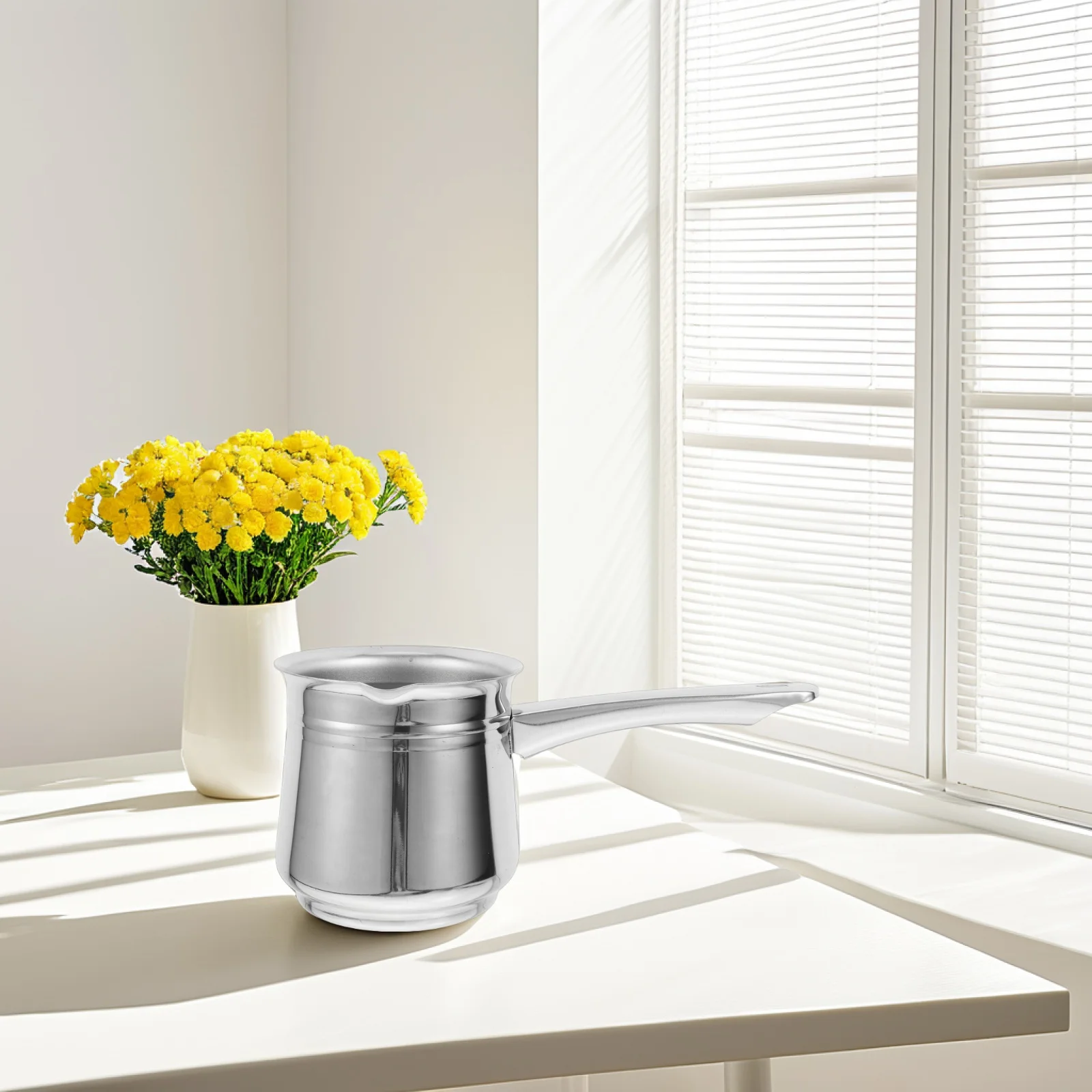 إبريق قهوة تركي من الفولاذ المقاوم للصدأ سعة 720 مل، صنبور طويل، معسكر إسبرسو منزلي، استخدم وعاء موكا متين، أدوات برواري للمطبخ