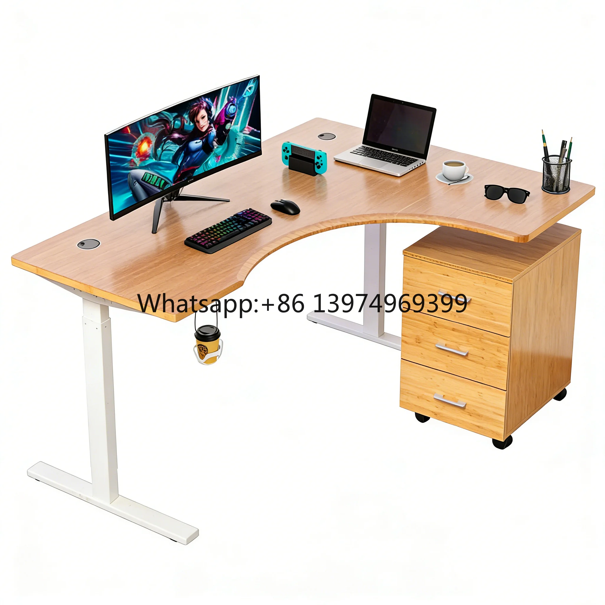 Factory Price Height Adjustable Metal Computer Lifting Desk Adjustable Width Electric Sit Stand Desk Frame