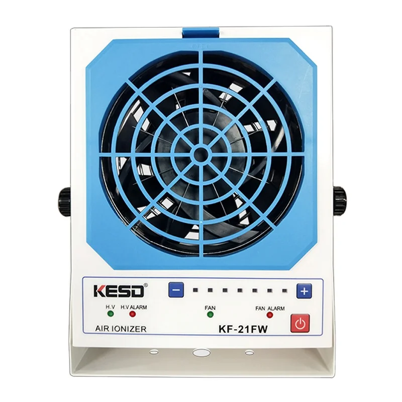 KF-21F High Frequency AC Fan ESD Industrial Static Charge Decay Removal Blow Off Blower Benchtop Ionizing Air 