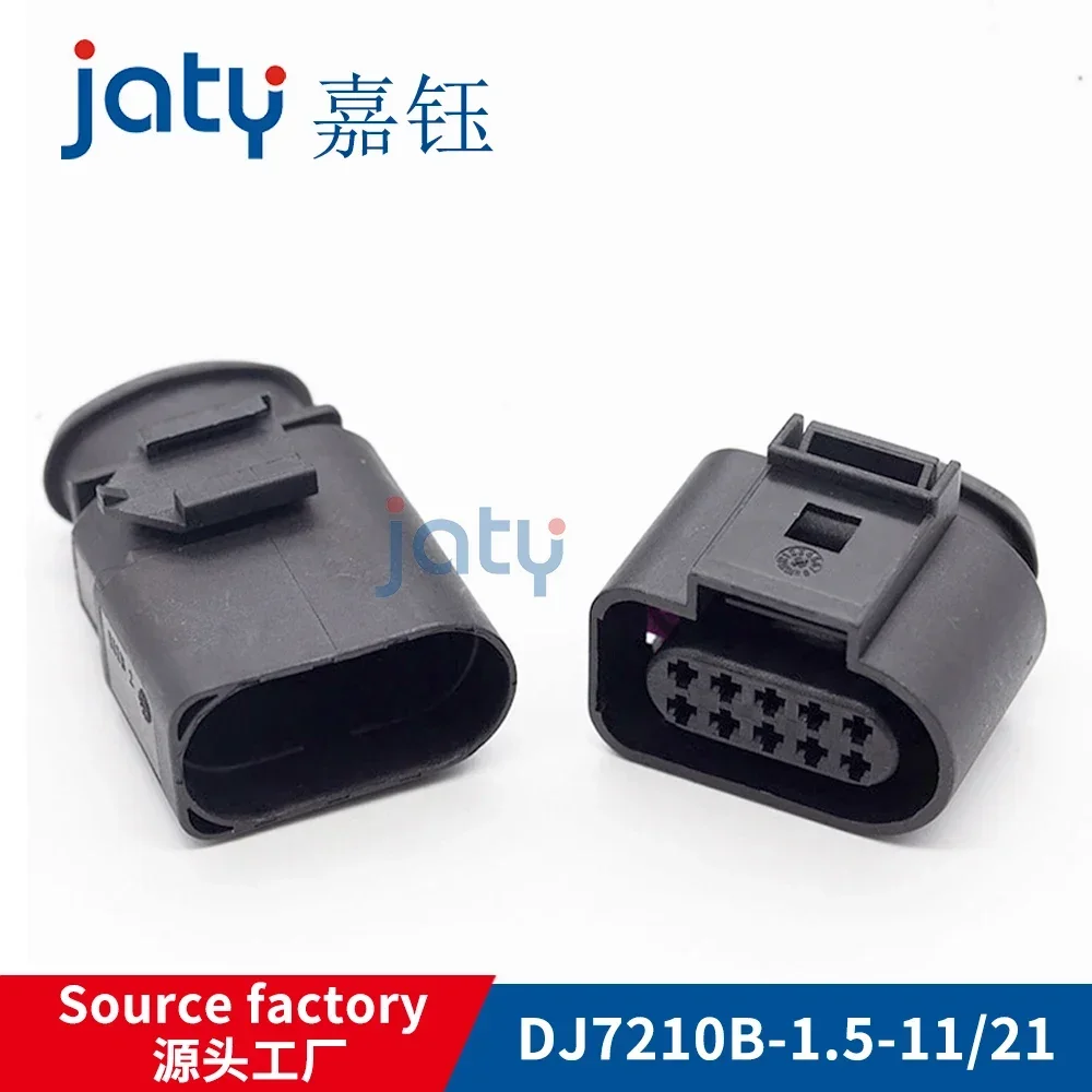 JATY 1Set 10-Pin 1J0973715/1J0973815/6X0973815 1.5mm Automotive Headlight Connector Car Door Lock Socket For VW Audi DJ7102B-1.5