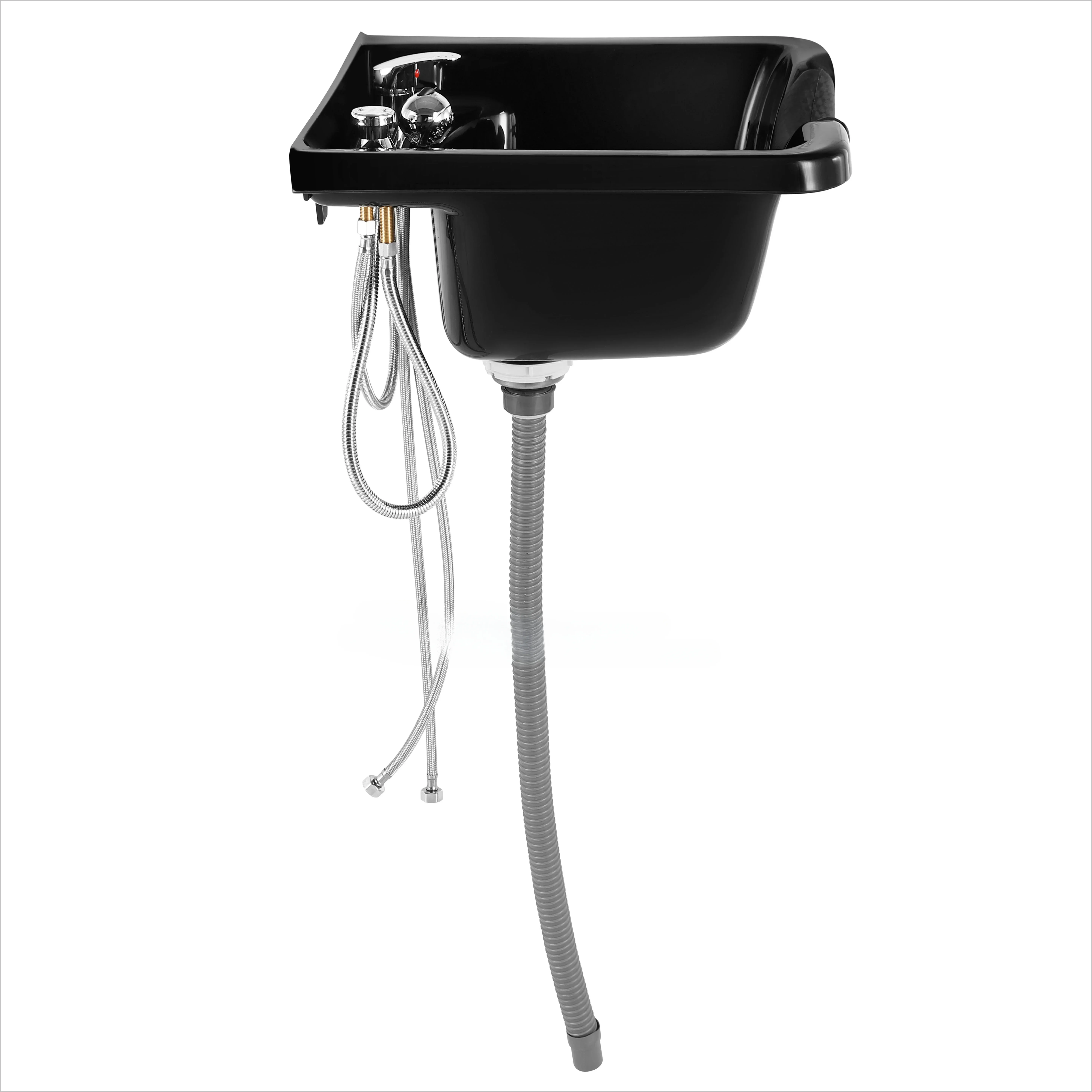 black ceramic basin wash unit;Portable Shampoo chair station salon equiment for barber shop house