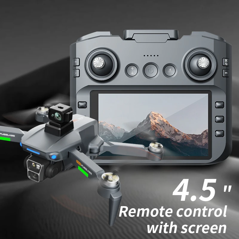 2025 Novo drone com câmera HD GPS 720P de nível profissional B8S-GPS com controle remoto de tela grande de 4,5 polegadas