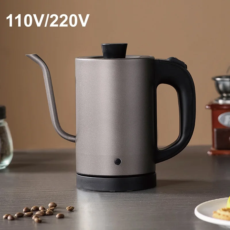 

110V/220V Electric Gooseneck Kettle 304 Stainless Steel Hand Brew Coffee Pot Auto Power Off Teapot Rapid Heating Kettle 800ml