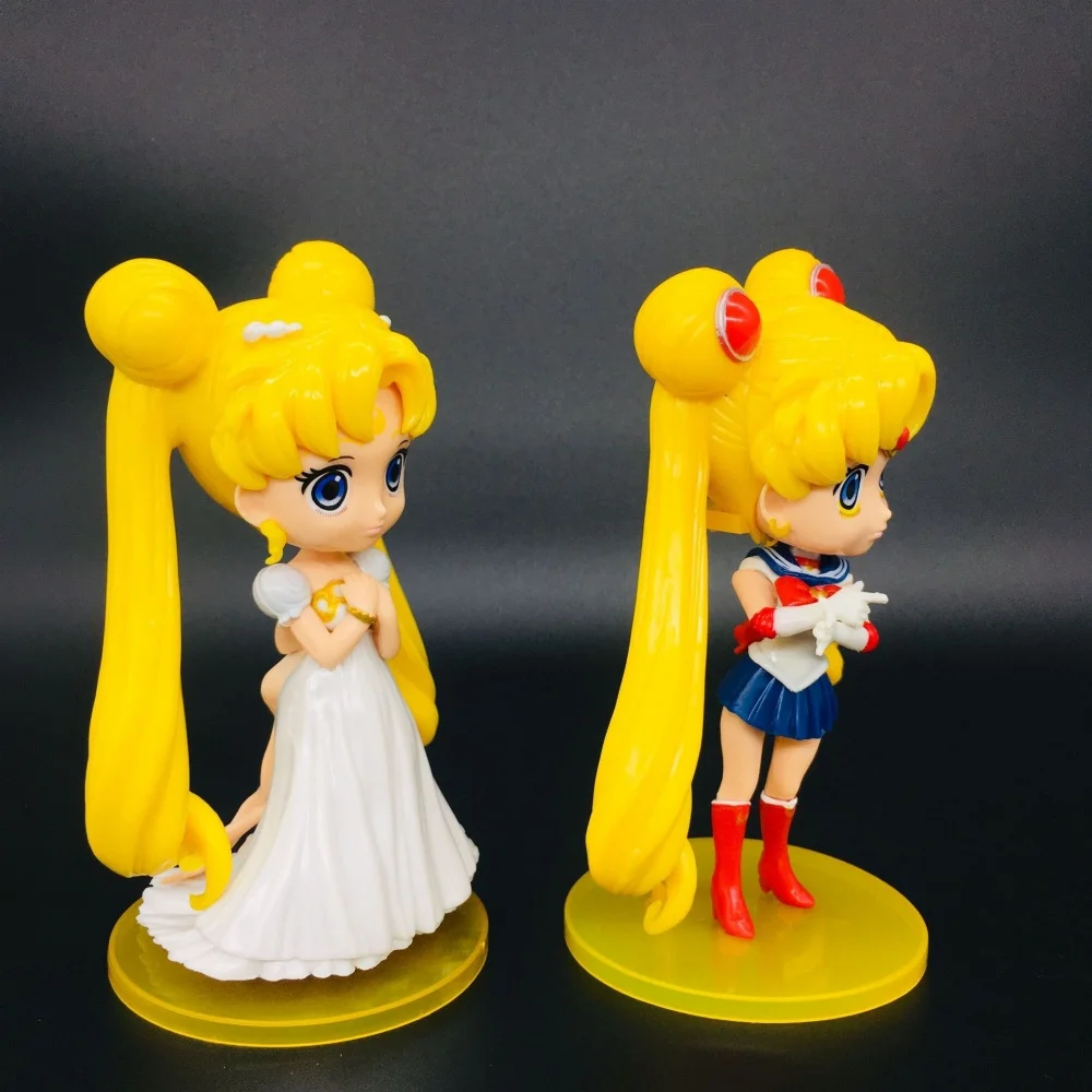 14cm Anime Sailor Moon Tsukino Usagi Figurine Statue PVC Action Figure Car Ornamen Toy Cake Decoration Collection Model Gift view 5