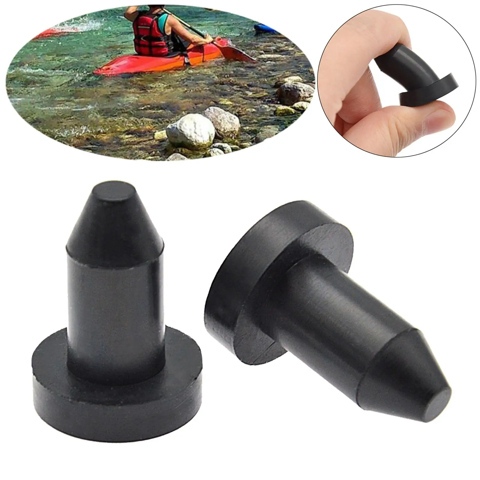 Kit de Bouchons de Capoter Canoë, Badmining, Kayak Vidange, Trous Plug, 2 Pcs