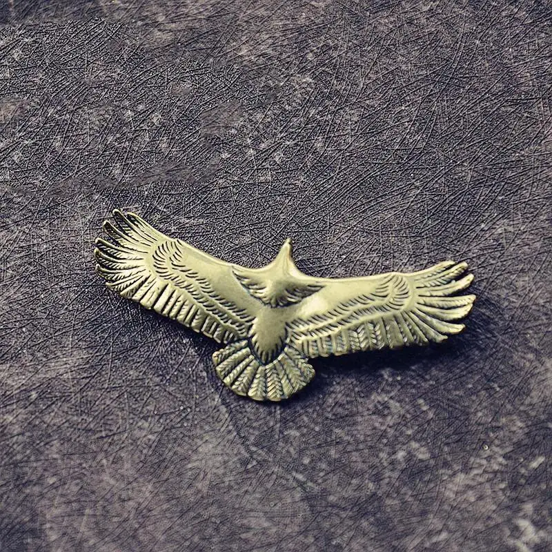 Messing-Adler-Statue, handgefertigtes Ornament für DIY-Schlüsselanhänger, Schmuck, Geldbörse, Vintage-Hängeaccessoires, Tisch- und Heimdekoration – Detail 1