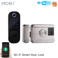 MOES WiFi Tuya Smart Lock Door Fingerprint Lock Smart Home Lock Digital Door Lock Password For Home Hotel Security