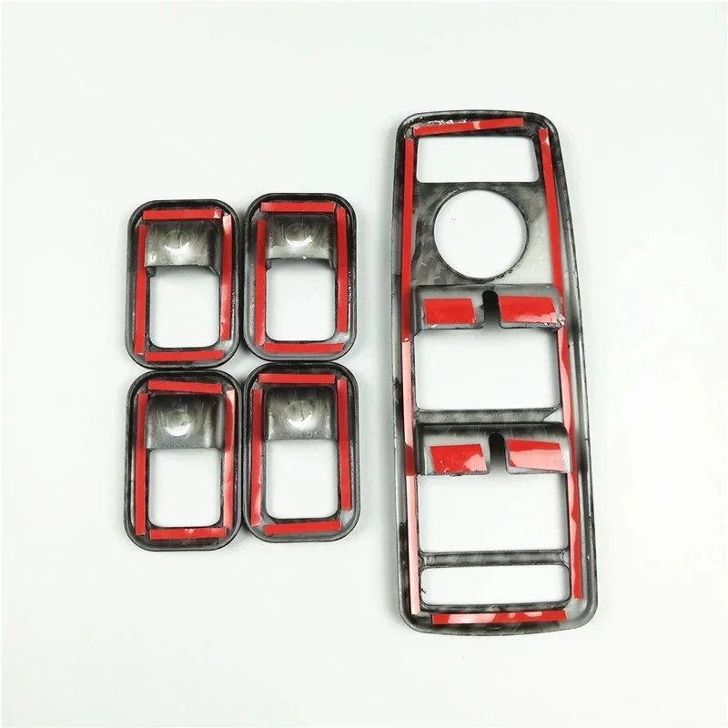 Carbon Fiber style Car Window Lift Button Frame Sticker For Mercedes Benz A B C E GLE GLA CLA GLK Class W176 W204 W212 W166 W218