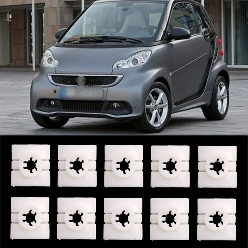10X Car Rocker Panel Molding Clips Side Skirts Retainers 0009912098 For Mercedes Smart Fortwo 451 2007-2018 A0009912098