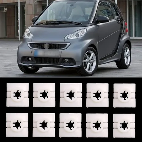 Imagen 1 del producto 10X Clips de moldura de Panel basculante de coche retenedores de faldones laterales 0009912098 para Mercedes Smart Fortwo 451 2007-2018 A0009912098