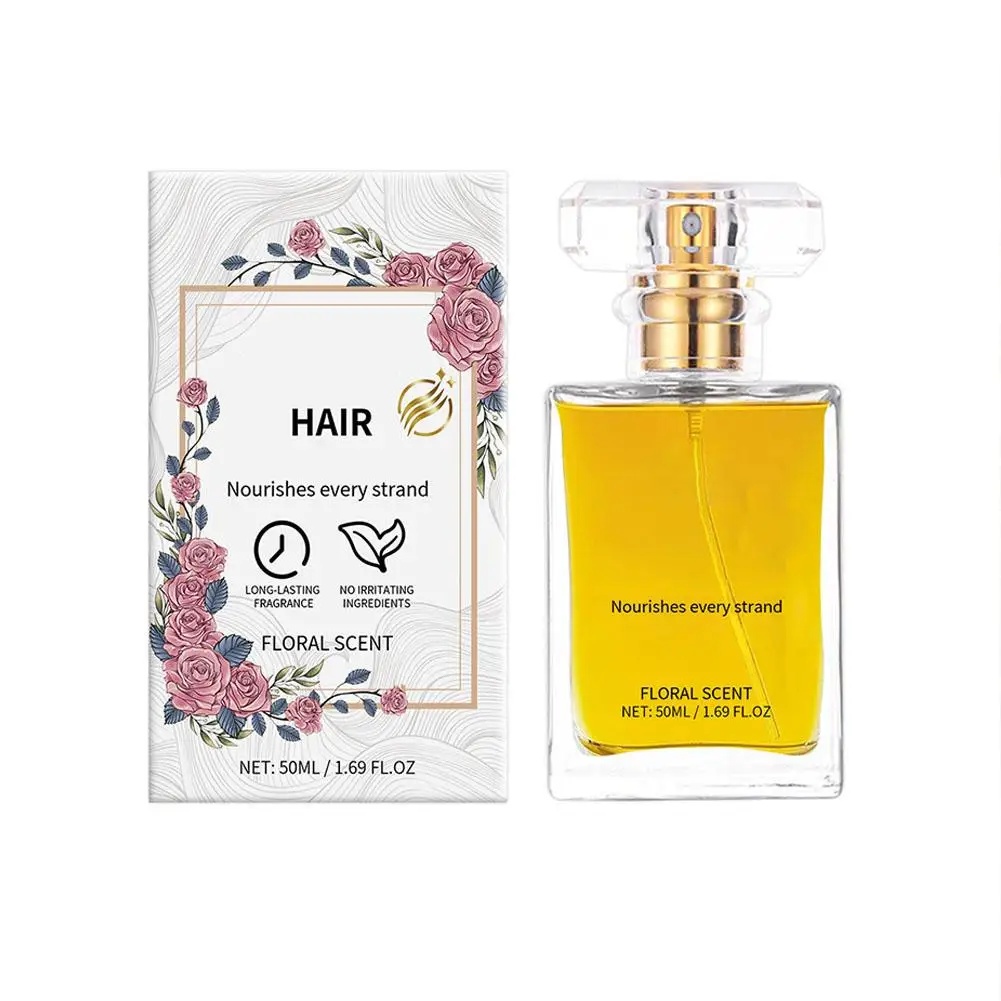 Parfum rambut minyak esensial parfum untuk wanita, parfum feromon tahan lama untuk rambut rusak kering gadis wanita Gfits