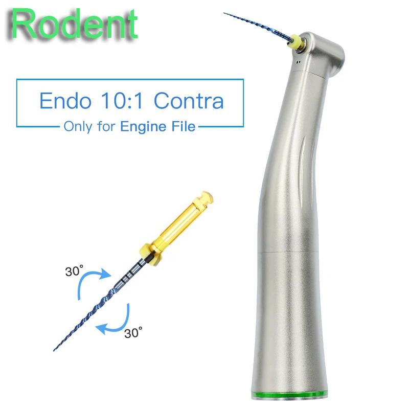 

Dental Laboratory Low Speed 10:1 Optic Contra Angle Handpiece Endodontic Surgical Instruments For Root Canal Treatment