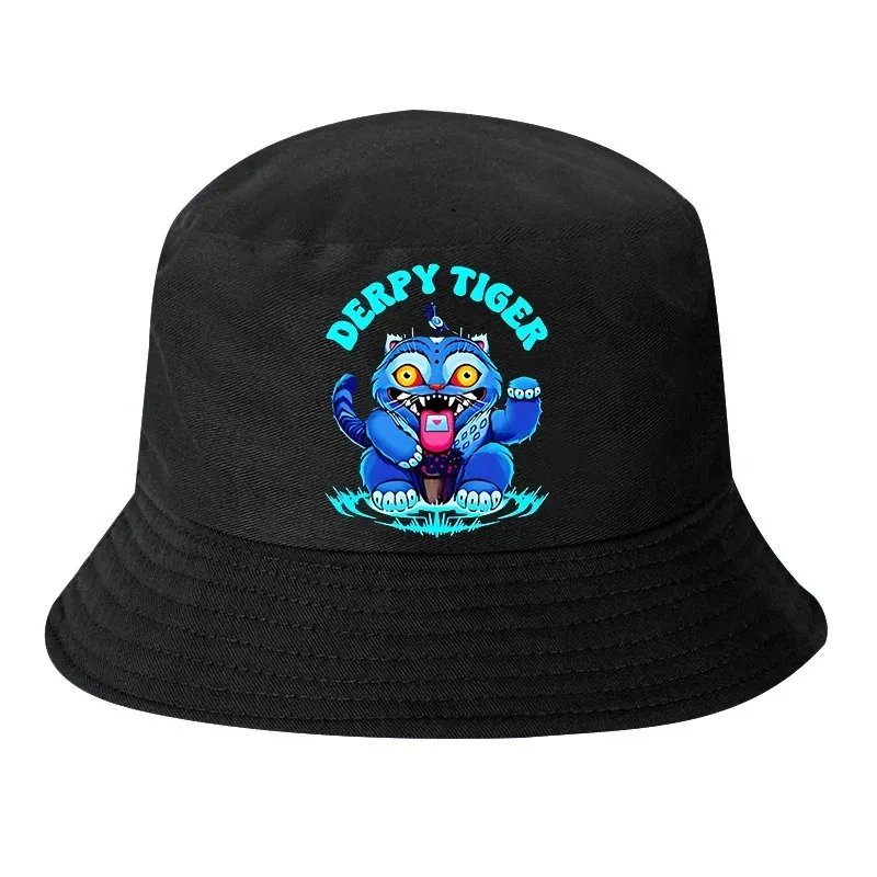 KPop Demon Hunters-Sombrero con forma de cubo para niños, estampado de dibujos animados, sombrilla para adultos, gorras redondas con visera para pescadores, gorra decorativa informal para exteriores