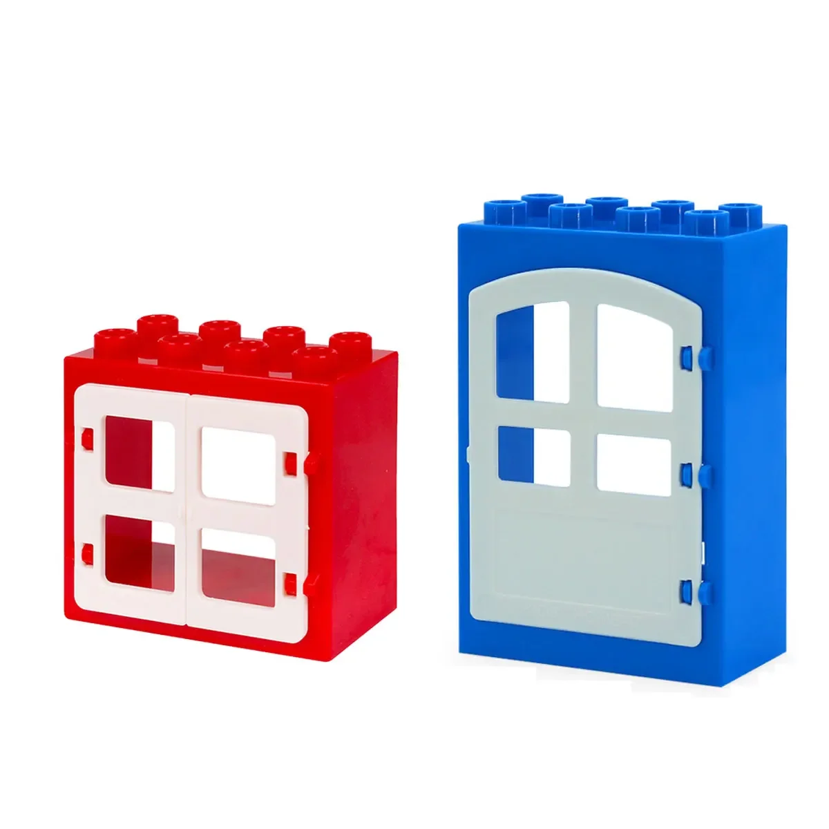 Large Brick Windows/door 2pcs DIY Classic Education Building Blocks Compatible With lego Duplo Bricks Toys For Children