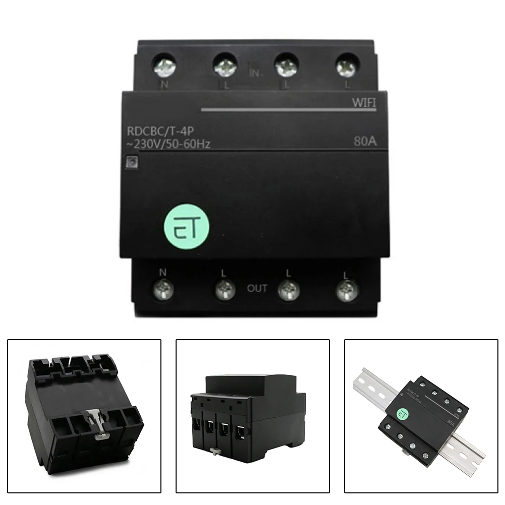 For For Smart Timer Relay Switch 4P 63A 80A APP Control WIFI Circuit Breaker For Three Phase System Industrial Electrical Equipm