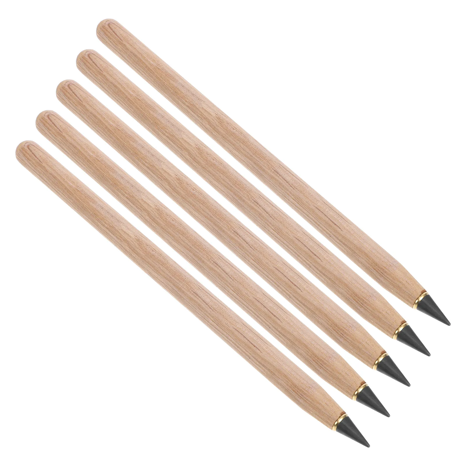 

5pcs Erasable Everlasting Inkless Pencil Reusable Smooth Writing Non Sharpening Student Children Wooden Body for Teachers