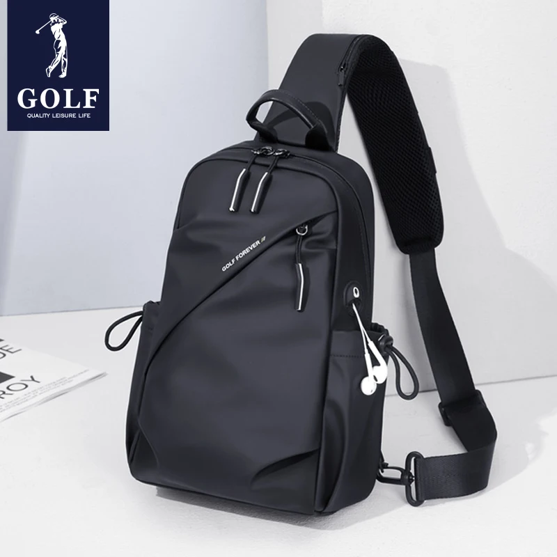 GOLF Men's Chest Bag Anti-Theft Single Sling Bag Waterproof Shoulder Bag Multi-functional Crossbody Bag Sports Chest Bag