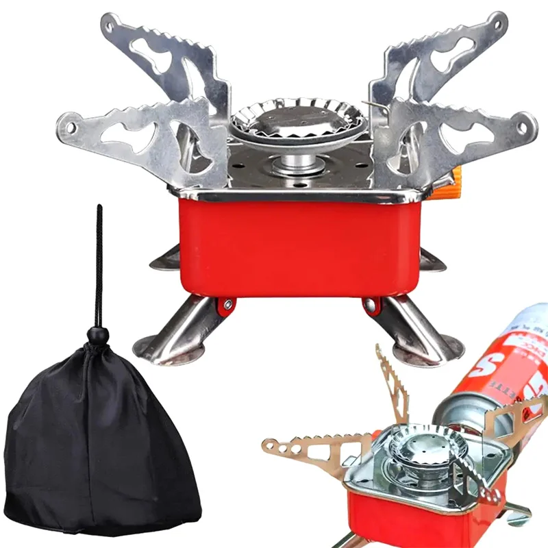 Portable Stove Camping Foldable Windproof Outdoor Gas Tank Stove For Backpacking Camping Hiking Picnic Camping Burner