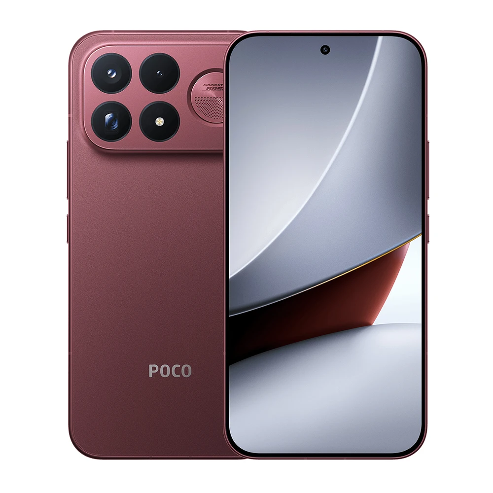 Globale versie van de POCO F9 Ultra 5G-smartphone, met Snapdragon-processor. ®   8 Elite Gen 5, 6,9 inch, 185 Hz, ultrahelder AMOLED-scherm, 8050 mAh (typ.) batterij, 100 W HyperCharge, NFC, IP68.