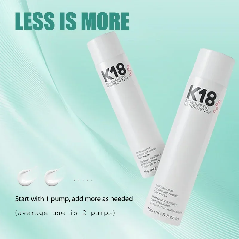 150ml Original K18 Repair Hair Mask Leave-in Molecular Care Regenerated Chemicals Damaged Dry Frizzy 4 Minutes Treatment