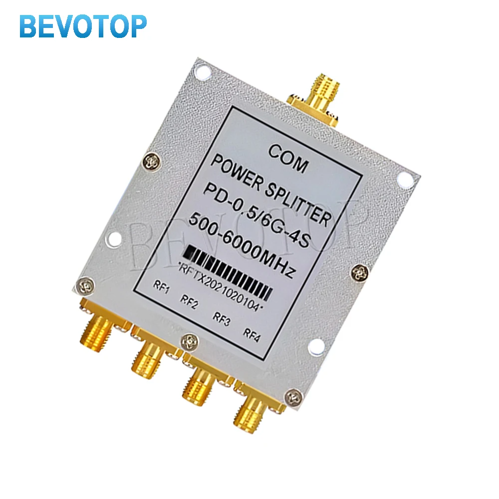1PCS SMA Microstrip Power Splitter 0.5GHz-6GHz RF Combiner WIFI 10W One Point Four for RF Power Splitter