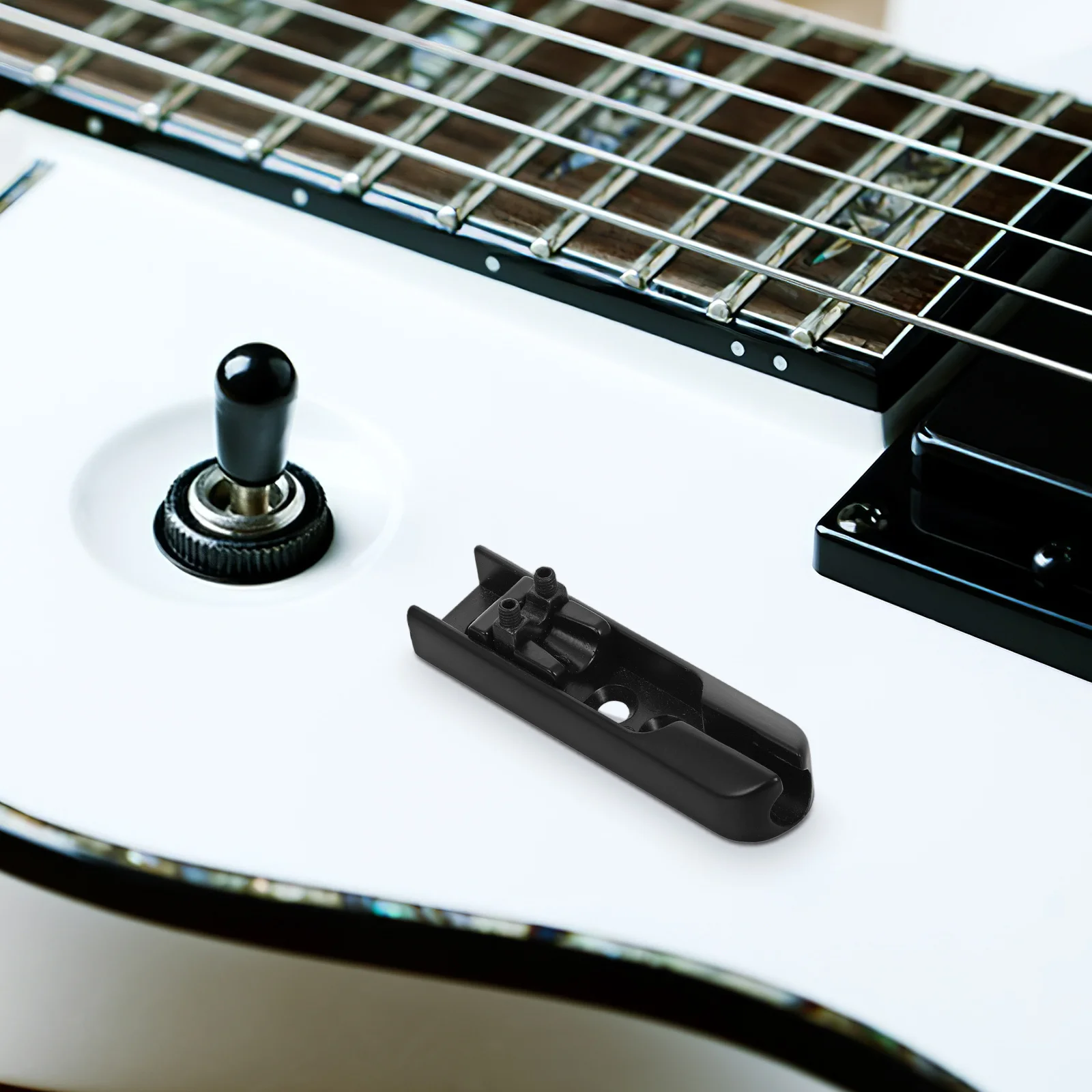 4 قطعة جسر واحد أسود مجموعة ل 4-سلسلة الغيتار الكهربائي باس استبدال السروج دائم جسر معدني الملحقات