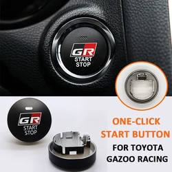 Car One-Click ABS Start STOP Engine Ignition Button Switch Decal Modification Interior Accessories For Toyota Gazoo Racing