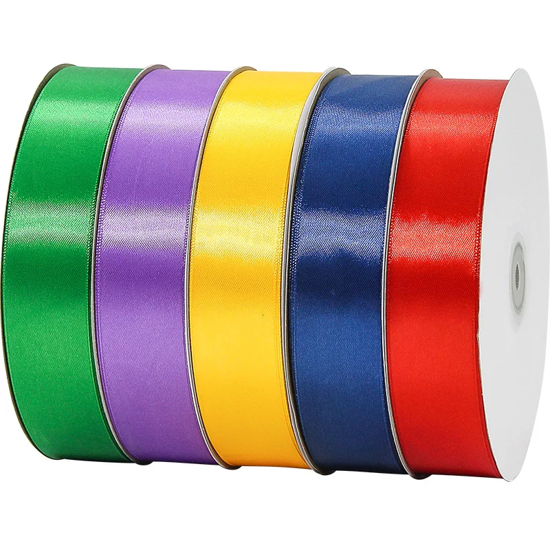 100Yards One Face 30mm Silk Satin Ribbons for Crafts Bow Handmade Gift Wrap Party Wedding Decorative