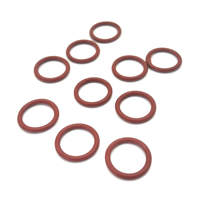 20 stks Rode VMQ Siliconen Ring Pakking CS 1mm OD 4mm ~ 40mm Siliconen O Ring Pakking Food Grade Rubber Hoge elastische ring afdichting O-type