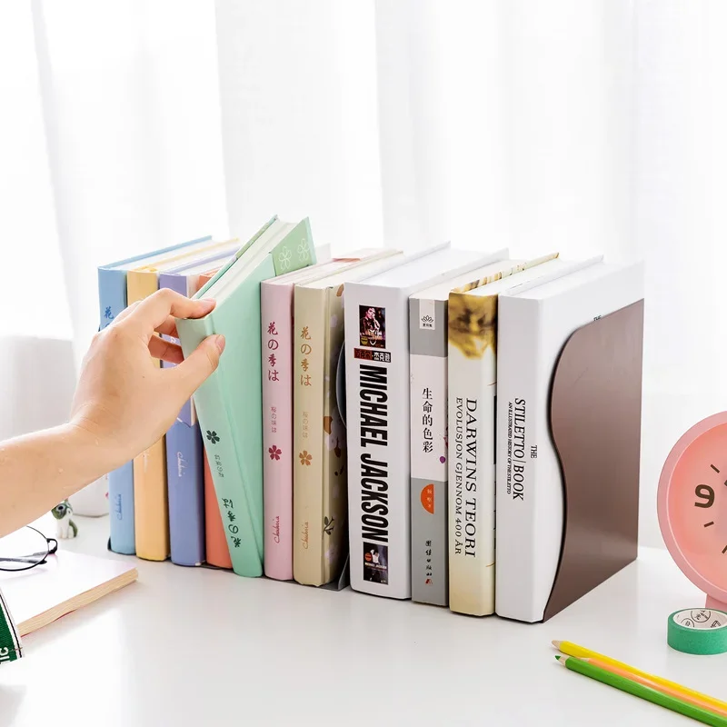 

1 Pcs Large Metal Bookend Desk Holder Stand for Books Organizer, The Freedom To Adjust, Gift Stationery