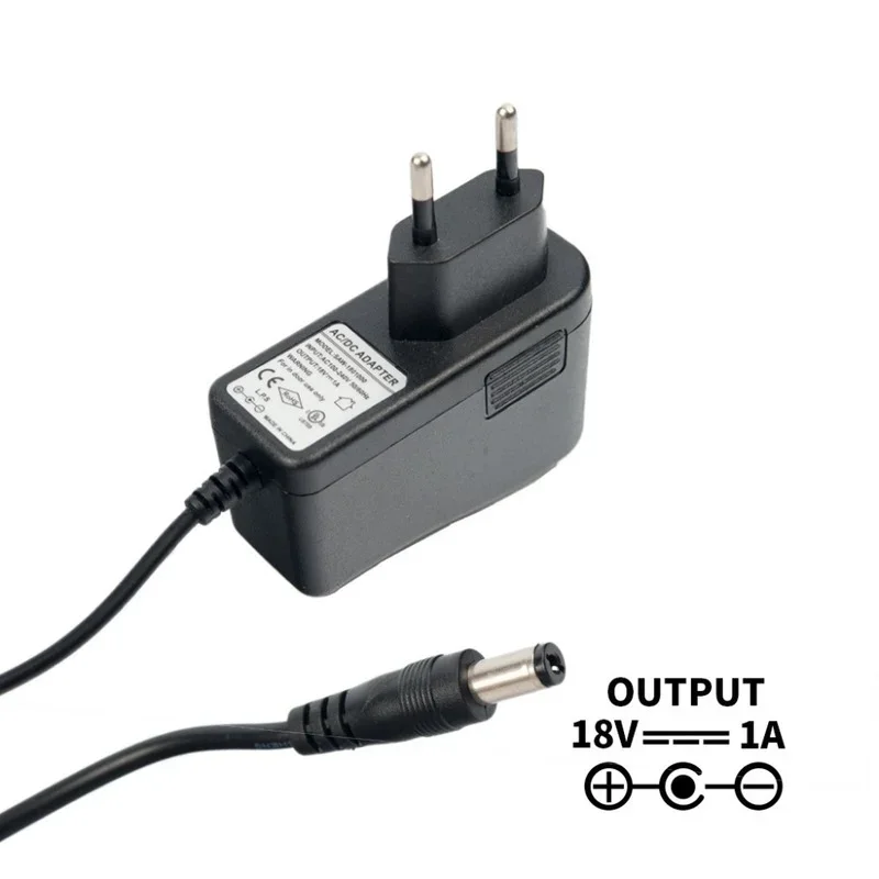 Professional Safety 18V 1A  Power Supply Adapter Charger Black for Guitar Effects Pedal US Plug Guitar Part Accessories