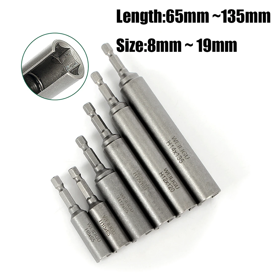 1 قطعة 8-19 مللي متر تمديد افتتاح كم مفك كهربائي المقبس رئيس مسدس عرقوب مشقوق مثقاب الخشب المقبس وجع أدوات #1