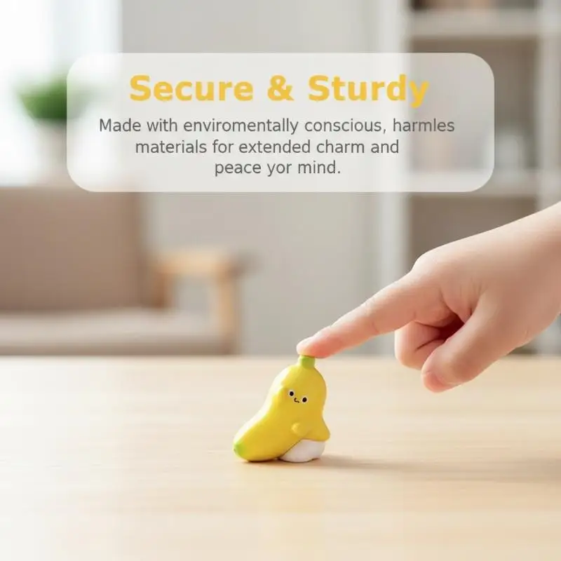 1PC Resin Banana Figurine Computer Monitor Decor,Cute Mini Banana Statues For Car Dashboard,Funny TV/Photo Frame Decorations