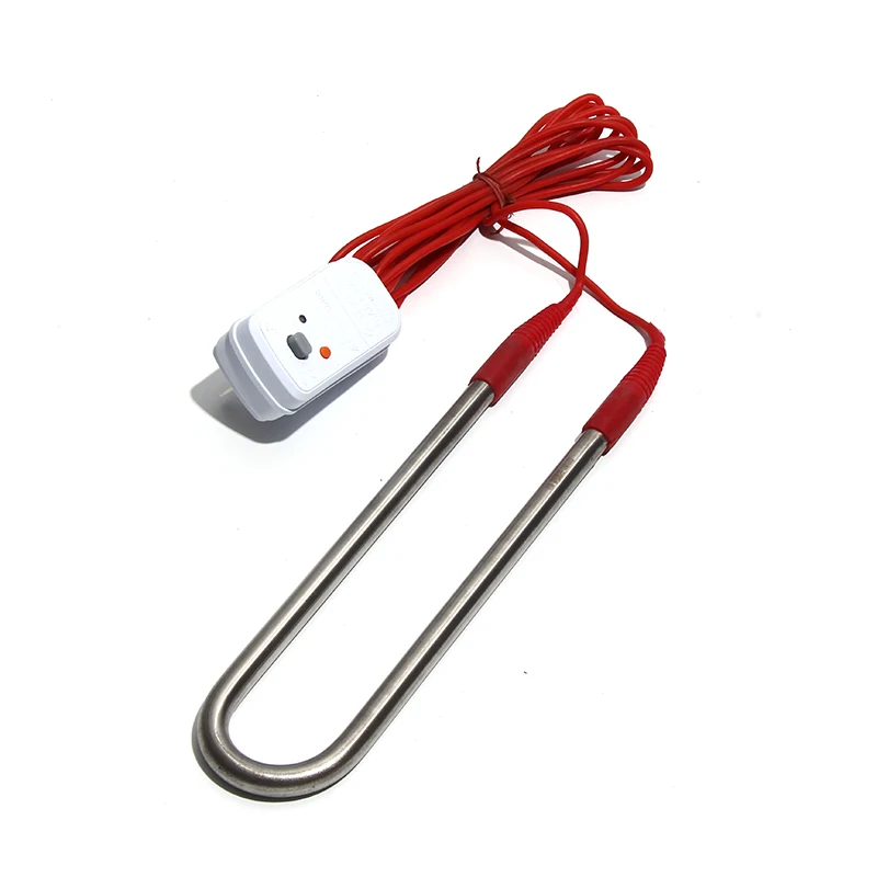 220V 2KW Water Heater Element Electric Submersible Heating Pipe Fully Sealed 201SUS for Bucket/Bath Barrel