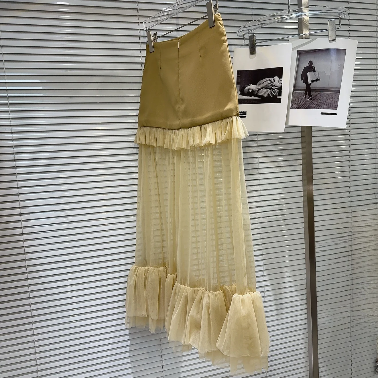 Gonna francese Sle f Body Design semplice a rete con giunture Ci Pendolarismo H Gonna lunga Gonna da donna Faionable Ele