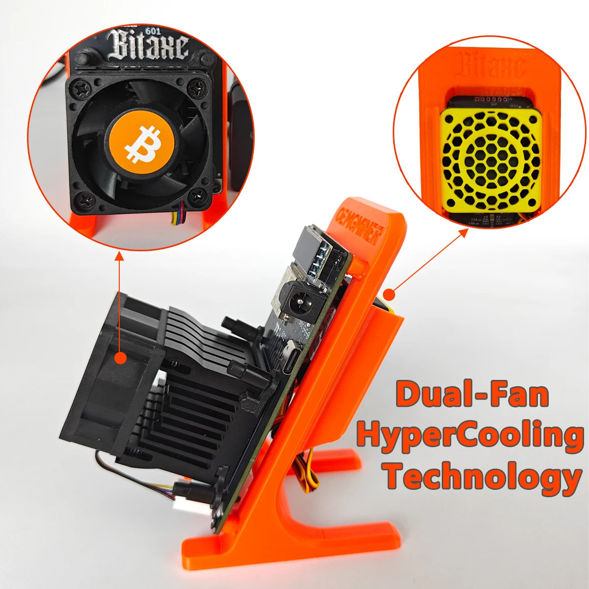 2025 최신 비트액스 감마 601 1.3th/s 18W 오픈 소스 비트코인 듀얼 팬 ASIC 채굴기, 파워 서플라이 포함 최강 채굴기