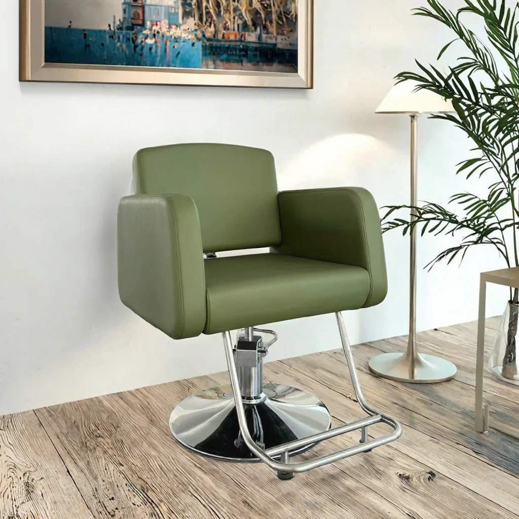 

#Green Barber Chair For Hairdressing Salons Synthetic Leather Beauty Sofa Furniture