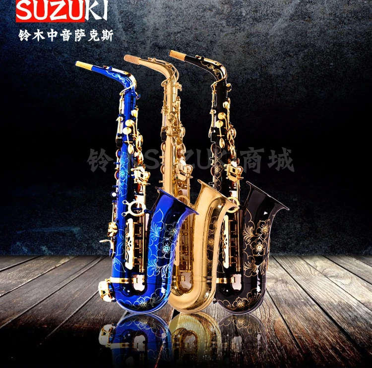 

Alto saxophone Japan Suzuki High-quality Matt Black Musical instrument professional playing Tenor Sax With Case Free shipping