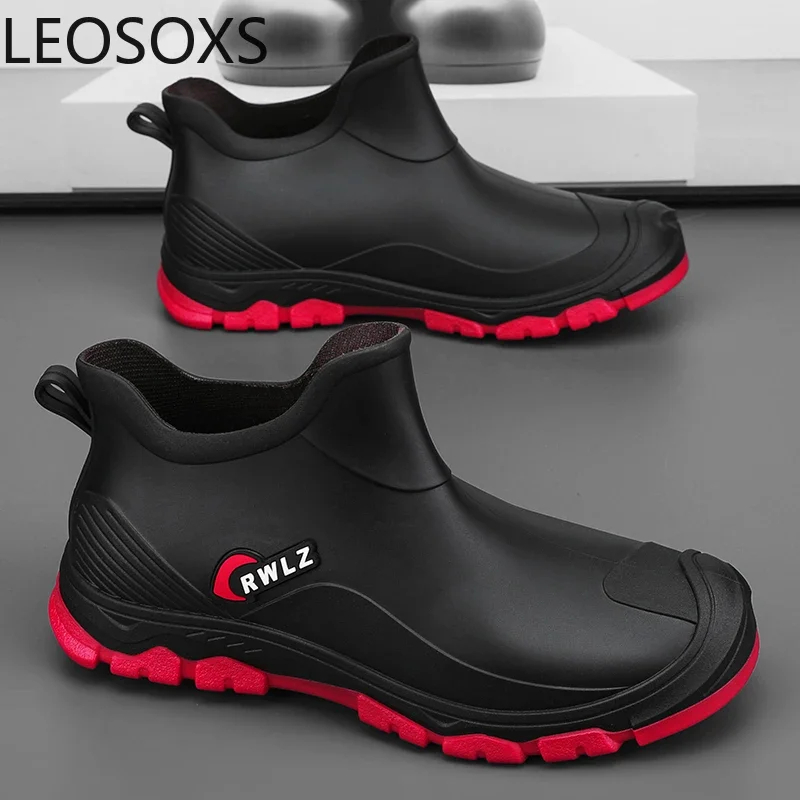 Rain Boots Eva Slippers Water Proof Fashion Designed Slip-on Young Anti-slip LEOSOXS Explosive Style Slippers for Men New Style