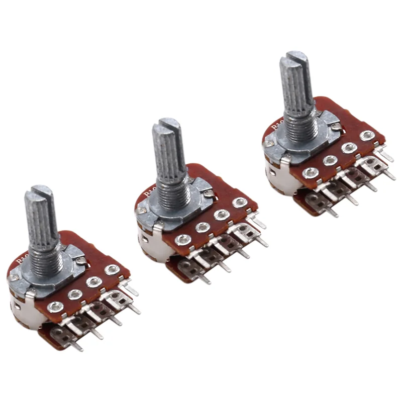 ABMF-3 قطعة B100K المزدوج حمى مكبر صوت مكبر للصوت قابل للتعديل خطوة ماستر حجم الجهد 20 مللي متر زهرة مقبض 8 أقدام