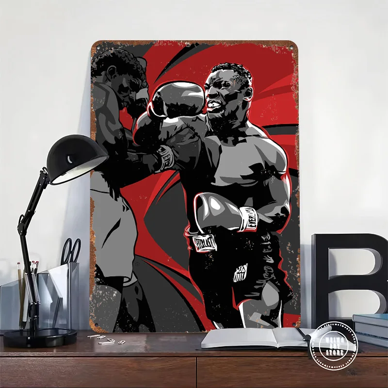 Tyson Punch Tinplate Poster Customized Wall Art Retro Vintage Metal Signs for Fans Interior Decoration Living Room Accessories