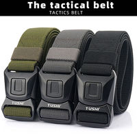 125CM Nylon Military Tactical Belt Quick Release Buckle Outdoor Hunting CS Combat Multifunctional Canvas Waistband for Men Jeans