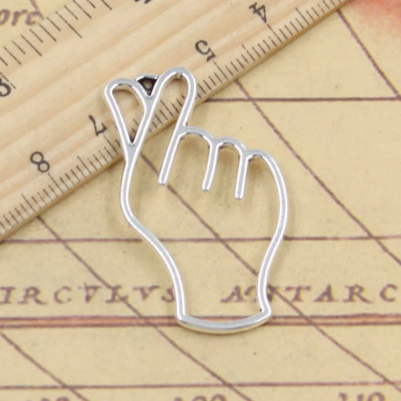 20pcs Charms Palm Heart I Love You 42x24mm Tibetan Silver Color Jewelry Antique Pendants DIY Craft Handmade Making