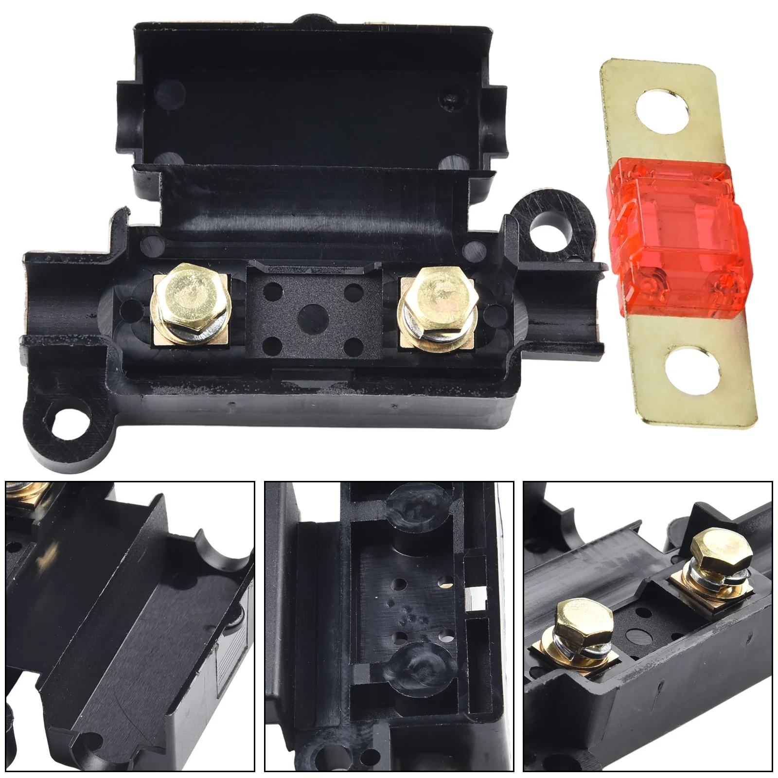 Reliable Fuse Holder With Heatshrinkable Accessories For Air Conditioning Use 40 Amps Current ABS And Copper Material