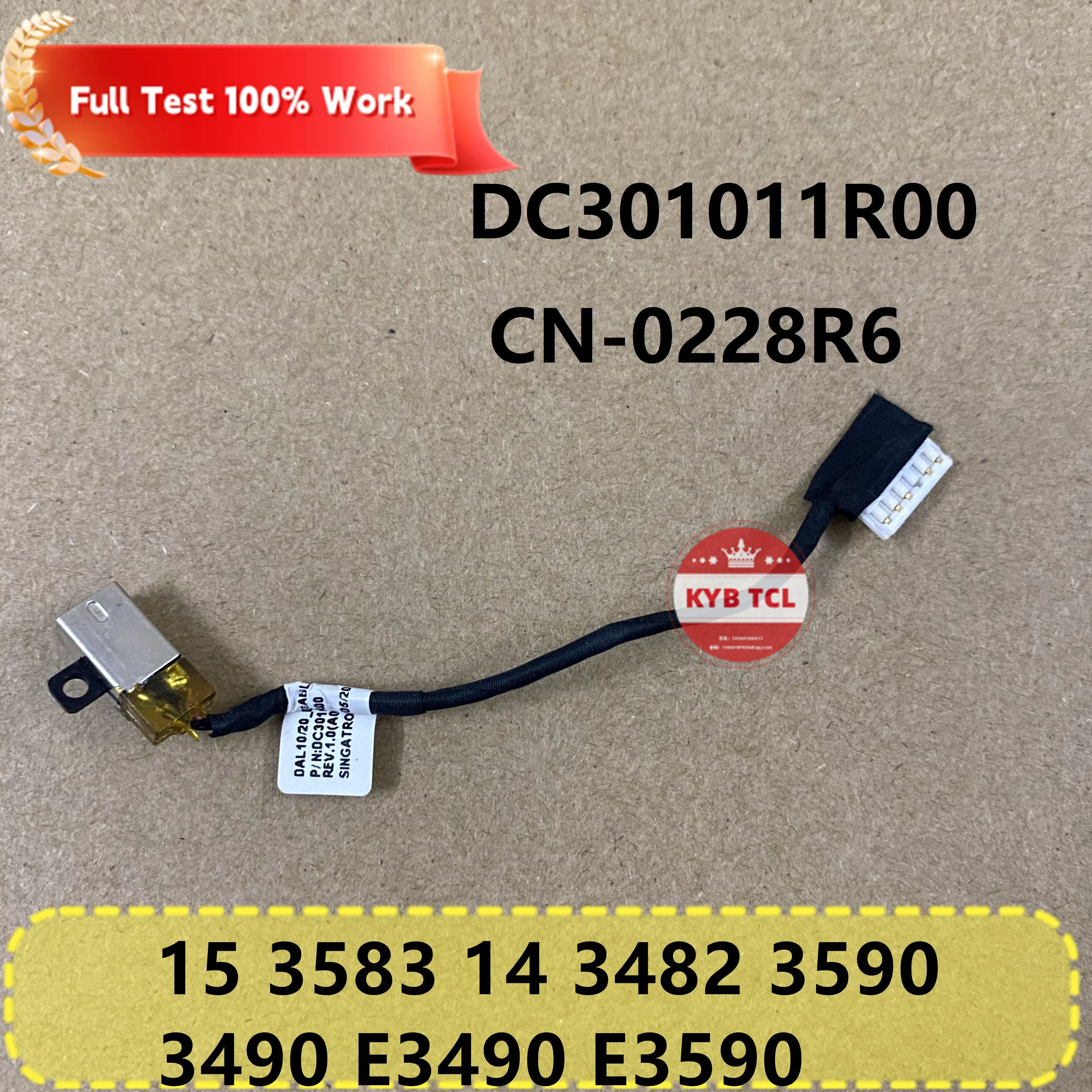 DC301011R00 0228R6 228R6 Laptop DC IN Power Jack Cable For Dell Inspiron 15 3593 3482 3583 3585 Latitude 3590 3490 E3490 E3590